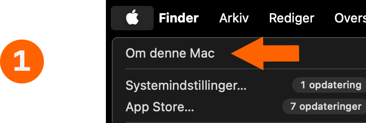Trin 1 - Om denne Mac