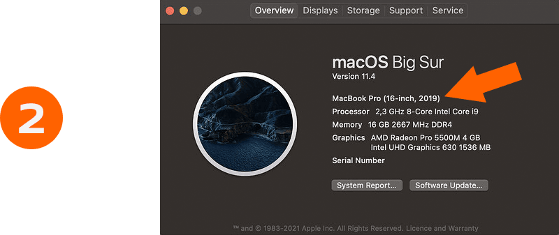 Trin 2 - Mac model år