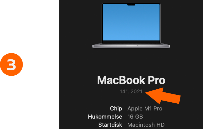 Trin 3 - Mac model år