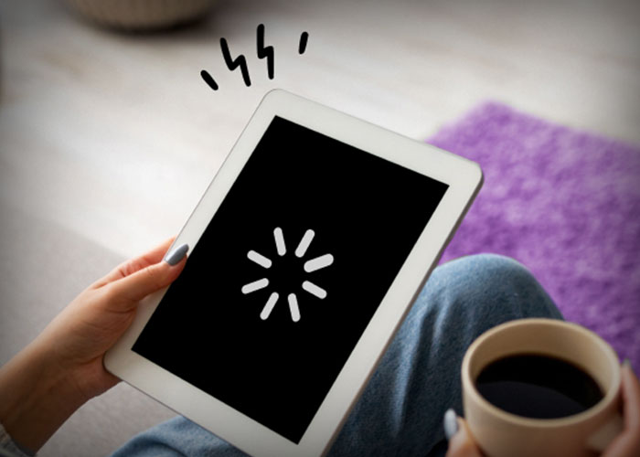 Loading ikon på en iPad