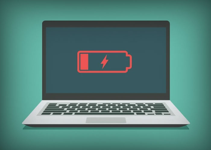 Illustration af en bærbar PC med lav strøm